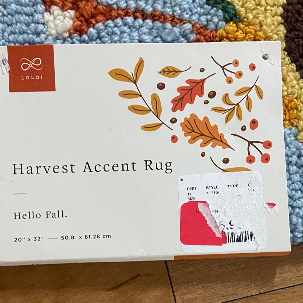 Pumpkin and Sunflower Accent fall harvest thanksgiving Rug - Picture 2 of 5